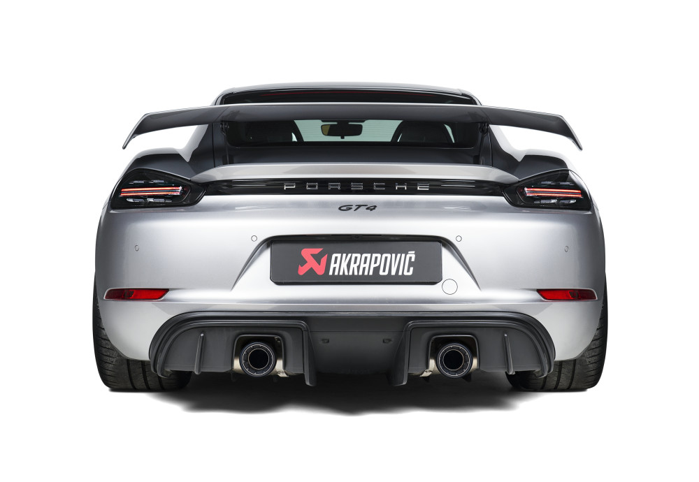 AKRAPOVIC Tail Pipe Titanium Black Set For Porsche 718 Cayman GT4 Spyder