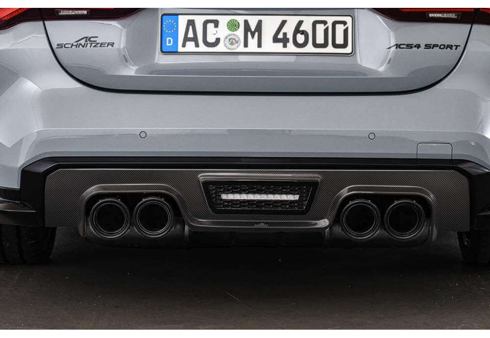 Rear Carbon Diffuser with Additional Brake Light AC Schnitzer For BMW M3 Competition G80 G81