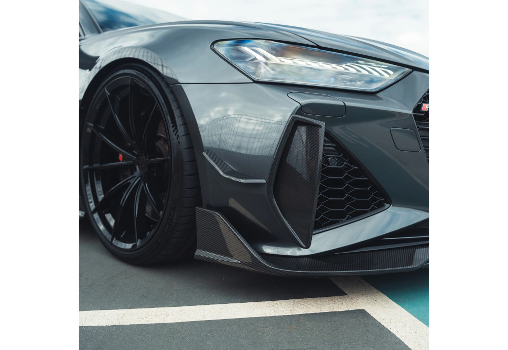 Front Bumper Side Wings Carbon Fiber CT CARBON For AUDI RS6 C8