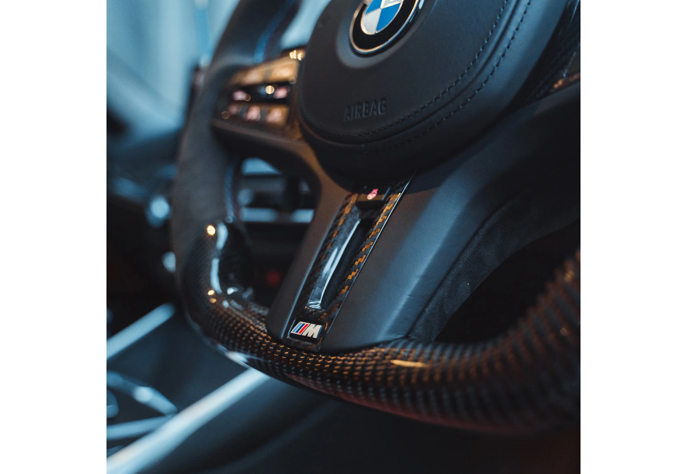 Steering Wheel Carbon Fiber Alcantara LED CT CARBON For BMW 1-Series M135i F40