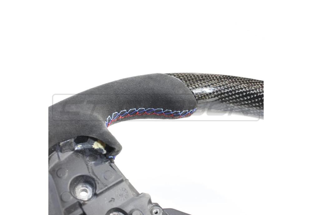 Steering Wheel Carbon Fiber Alcantara Flat Bottom Carbon Fiber CT CARBON For BMW M2 G87 F44 G42 Steering Wheel Carbon Fiber Alcantara Flat Bottom Carbon Fiber CT CARBON For BMW M2 G87 F44 G42