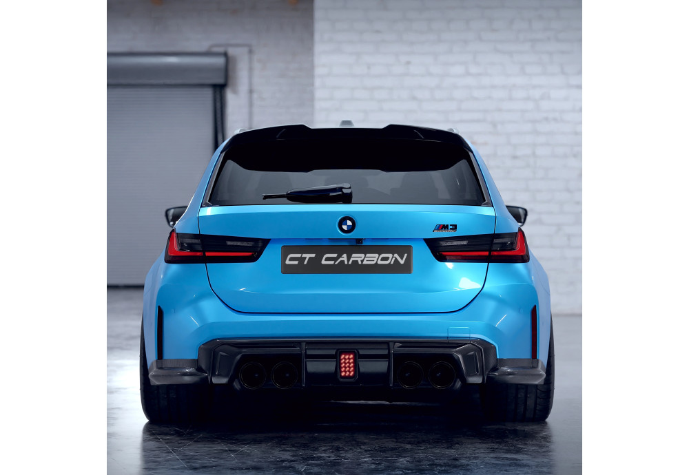 Diffuser CT Design With LED Carbon Fiber CT CARBON For BMW M3 G80 G81
