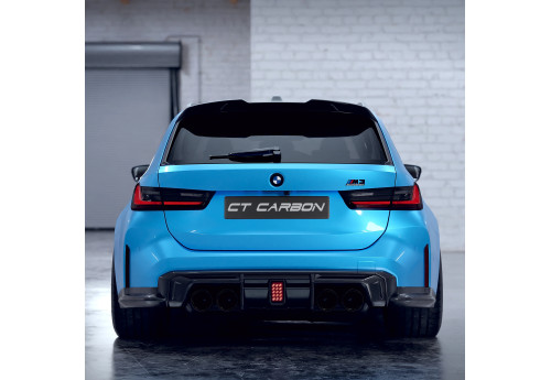 Diffuser CT Design With LED Carbon Fiber CT CARBON For BMW M3 G80 G81