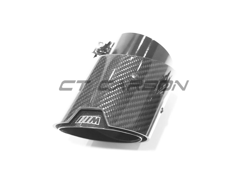 Exhaust Tips Carbon Fiber Black CT CARBON For BMW M4 G82 G83
