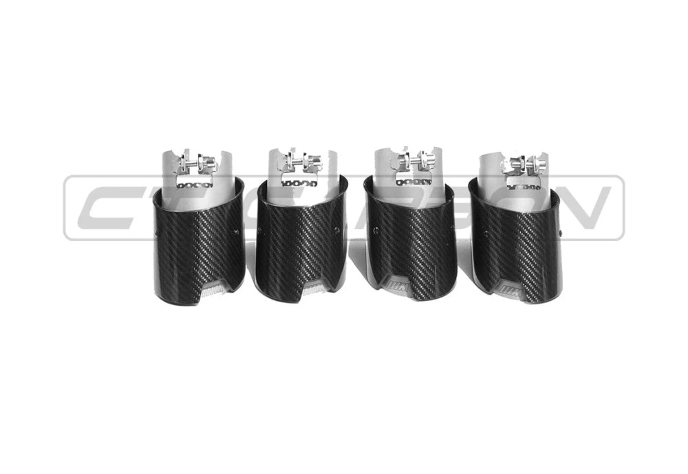 Exhaust Tips Stainless Carbon Fiber CT CARBON For BMW M4 G82 G83