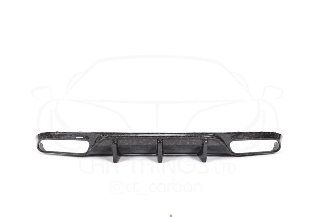 Rear Diffuser Forget Carbon Fiber CT CARBON For Mercedes C63 C63S AMG C205