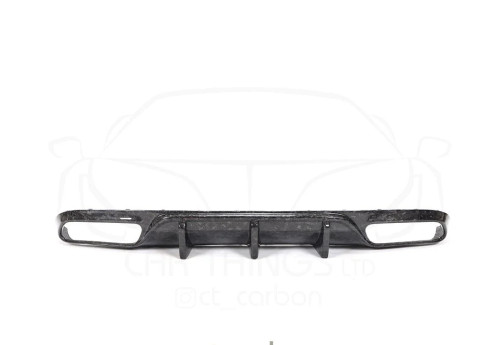 Rear Diffuser Forget Carbon Fiber CT CARBON For Mercedes C63 C63S AMG C205
