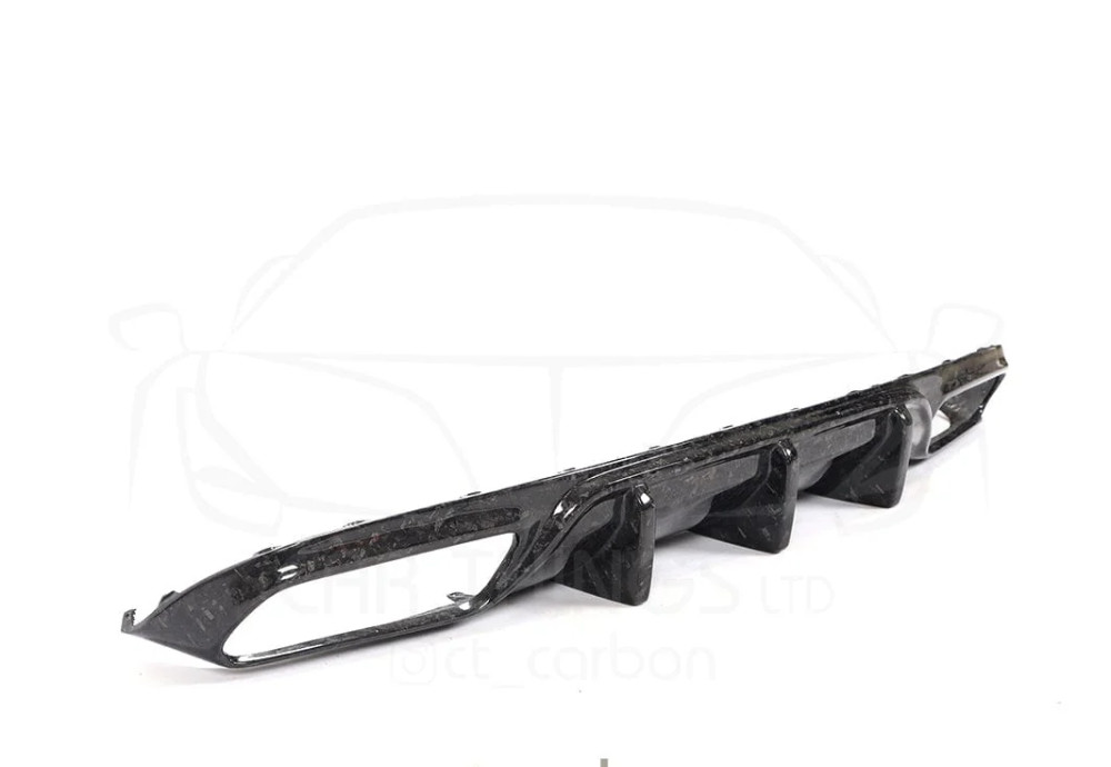 Rear Diffuser Forget Carbon Fiber CT CARBON For Mercedes C63 C63S AMG C205
