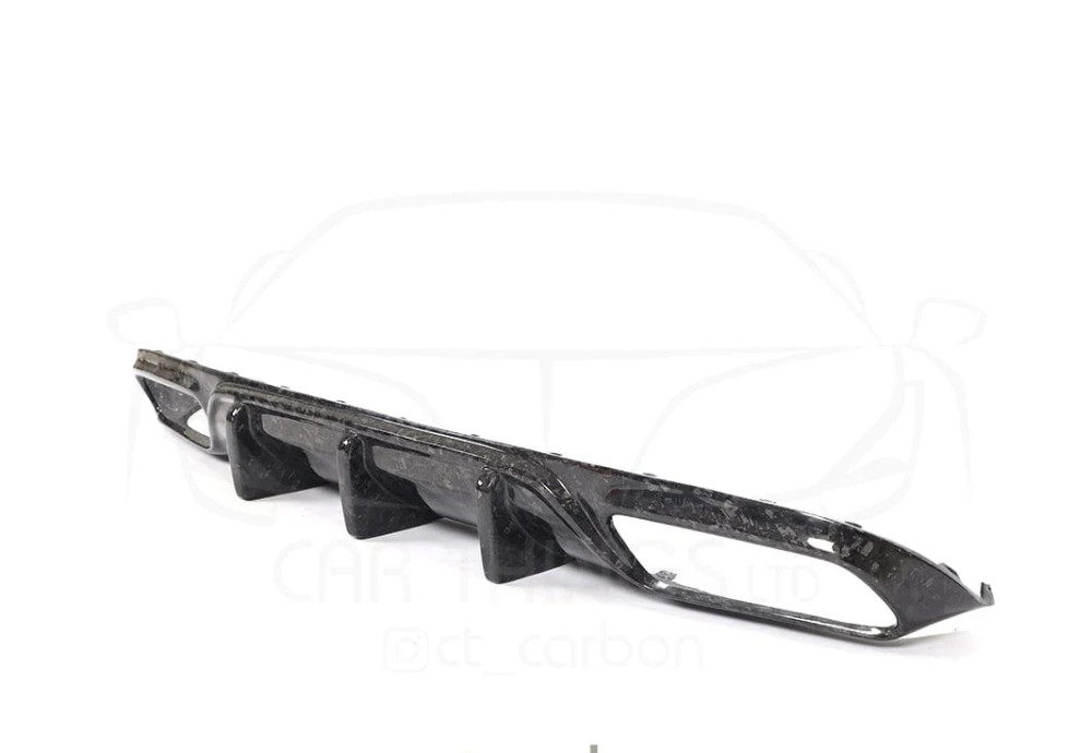 Rear Diffuser Forget Carbon Fiber CT CARBON For Mercedes C63 C63S AMG C205