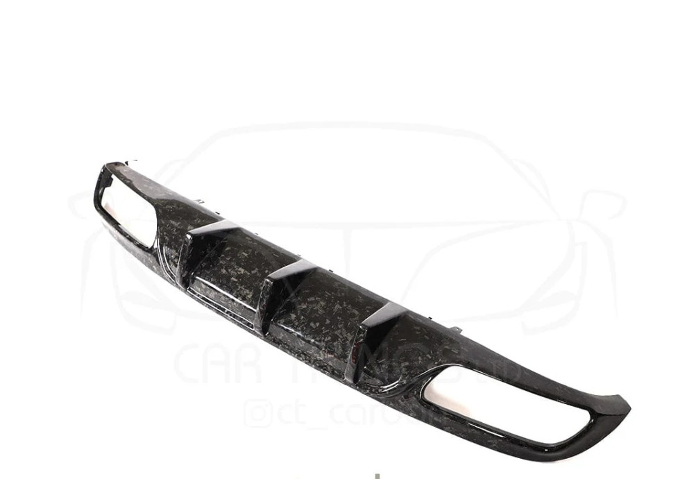 Rear Diffuser Forget Carbon Fiber CT CARBON For Mercedes C63 C63S AMG C205