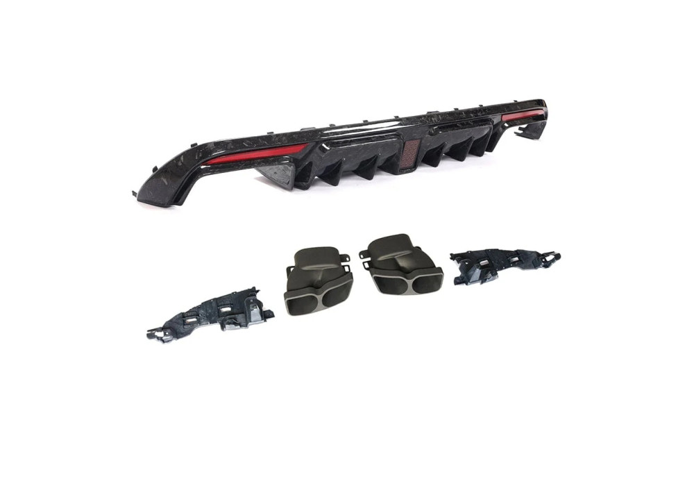 Rear Diffuser Forget Carbon Fiber CT CARBON For Mercedes C63 C63S AMG W205 Sedan