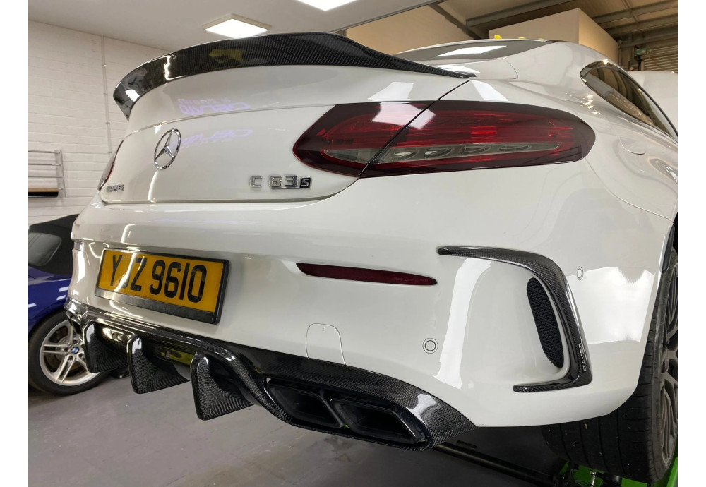 Rear Diffuser Carbon Fiber CT CARBON For Mercedes C63 C63S AMG A205 C205