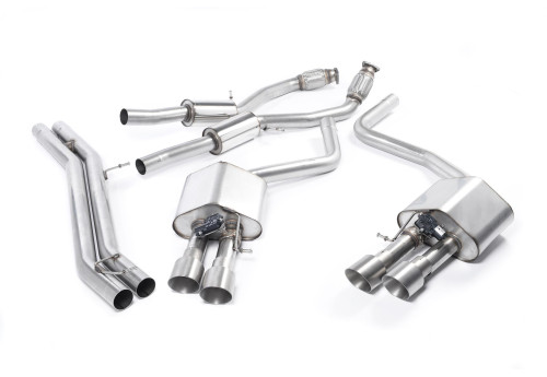 Audi S8 (D4) Milltek Non-resonated Exhaust with Titanium Tips