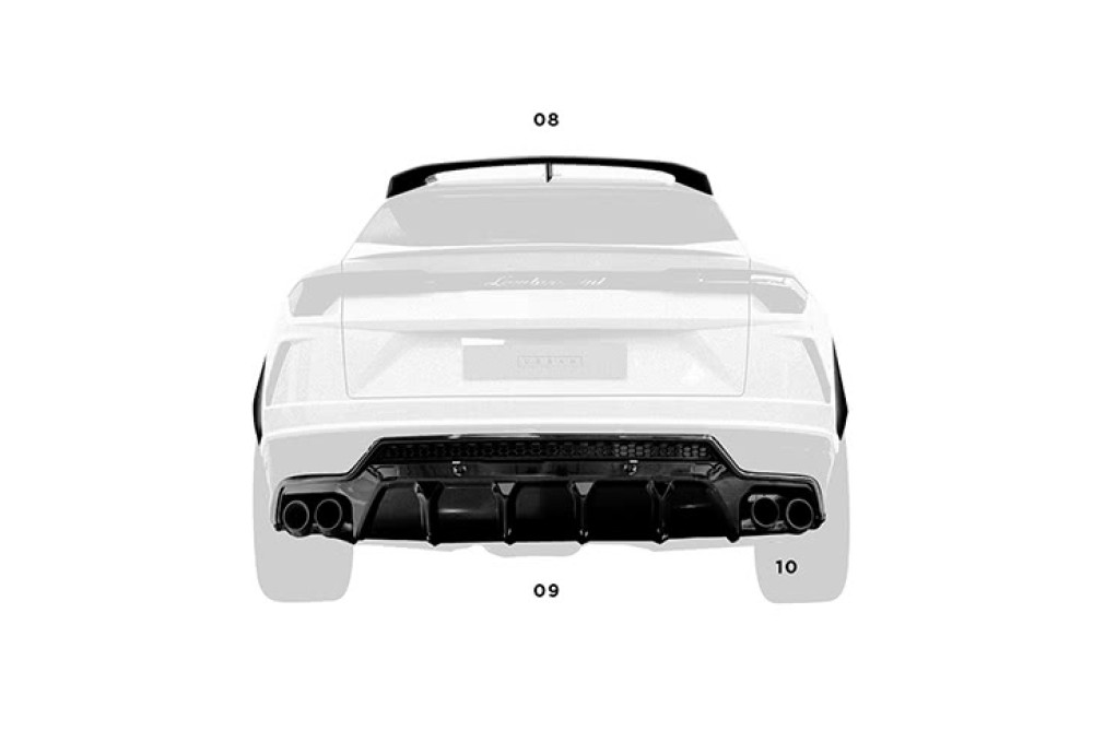 URBAN Rear Diffuser Carbon Fiber For Lamborghini URUS S