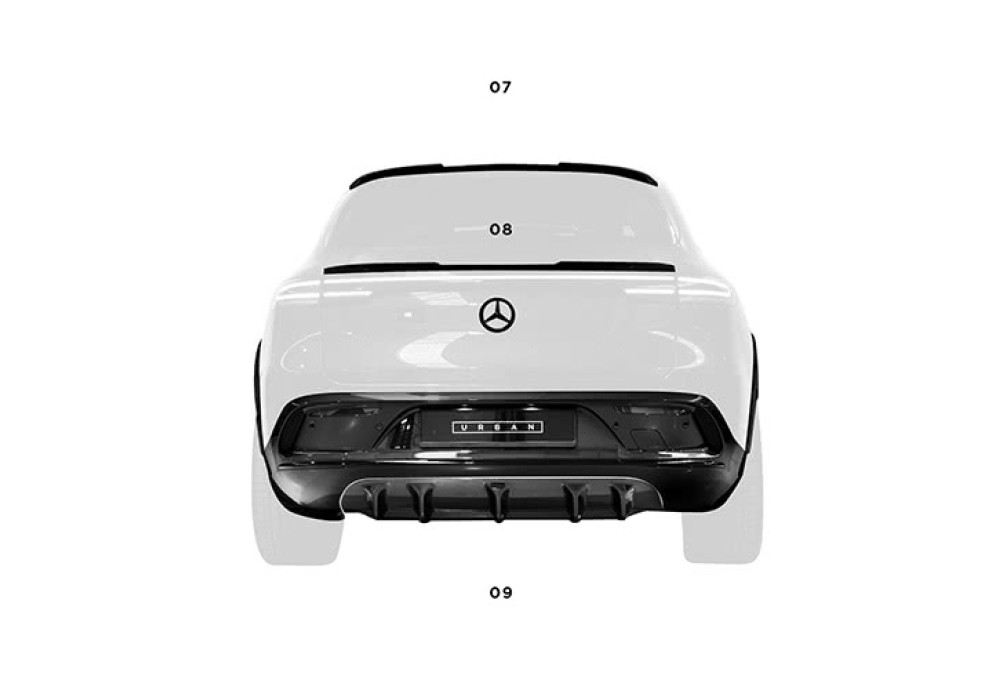 URBAN Rear Diffuser Carbon Fiber For Mercedes-Benz EQC N293