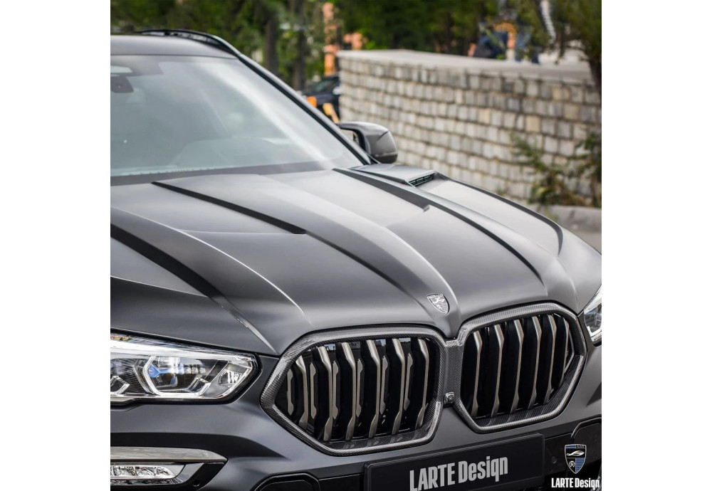 Carbon Fiber Radiator Grille Larte Design For BMW X6 G06