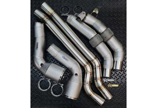 Downpipe Resonator Delete System For Audi RS6 C8 Avant 4.0L BiTurbo