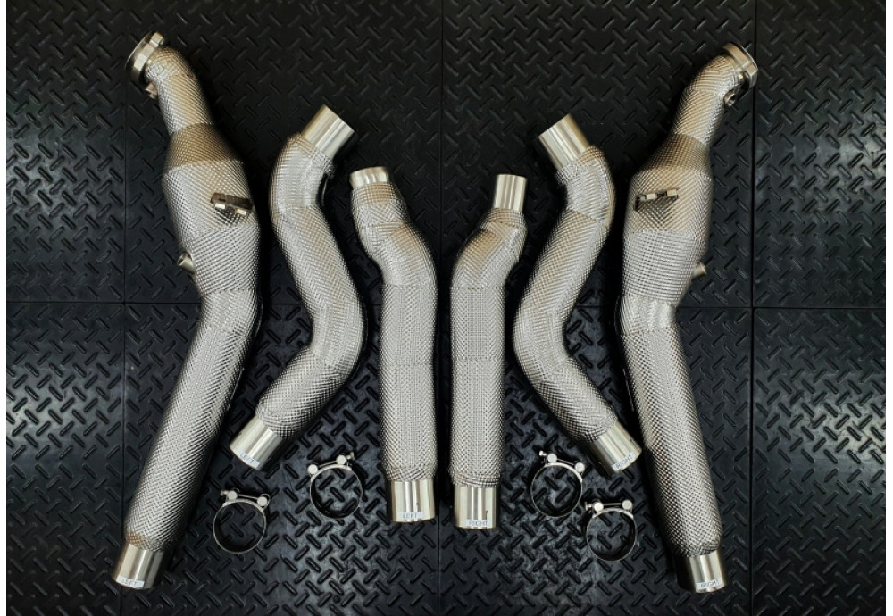 Downpipes Kit For Mercedes-Benz CLS500 CLSS550 C218 X218 With 4.7L V8 Bi-Turbo M278 Engine
