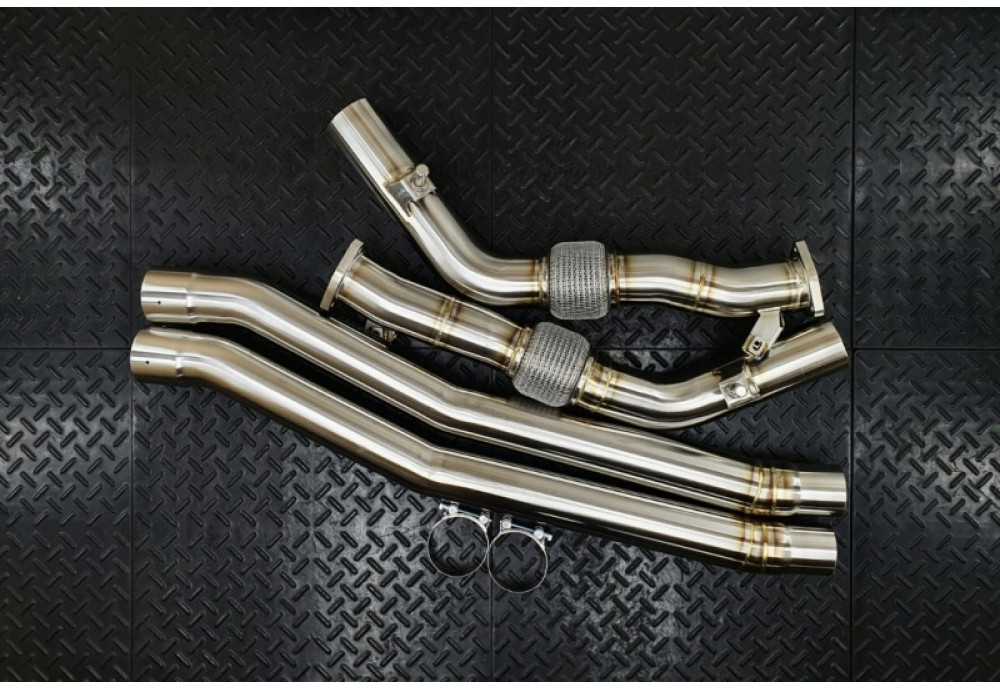 Front Resonator Delete For Porsche Cayenne S 9Y0 With 4.0L Twin Turbo Engine