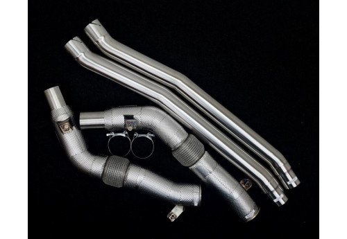 Front Resonator Delete System For Porsche Cayenne Turbo With 4.0L