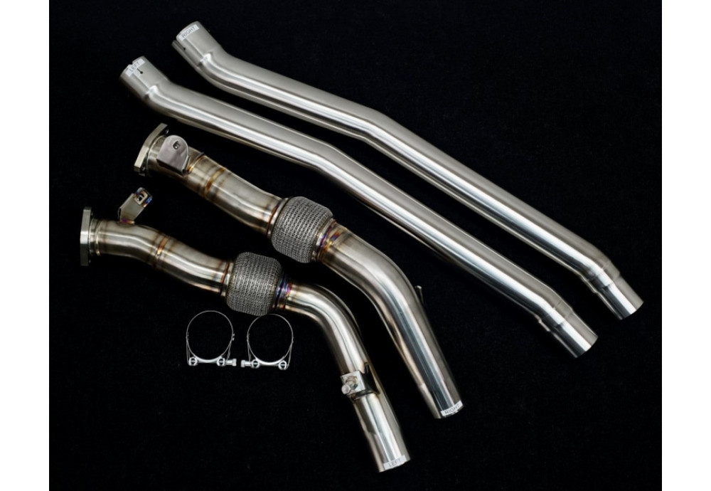 Front Resonator Delete System For Porsche Cayenne Turbo With 4.0L