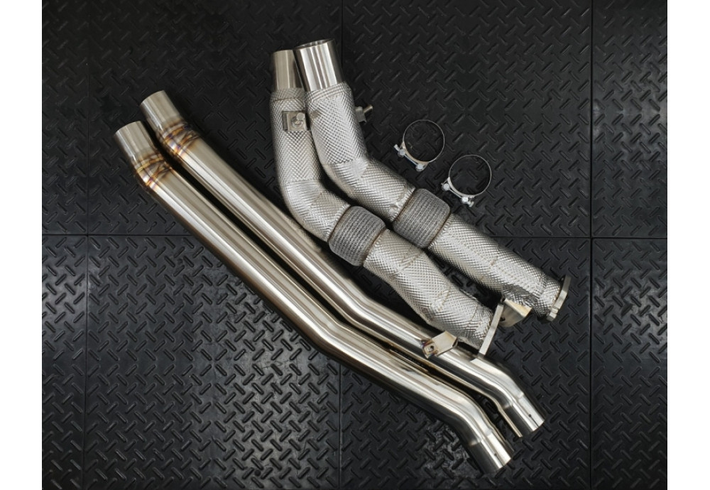 Front Resonator Delete System For Porsche Cayenne Turbo With 4.0L