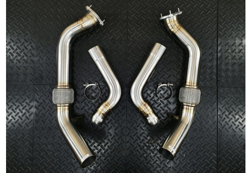 Secondary Downpipes For Porsche Panamera 4S 4 E-Hybrid 971 With 2.9L V6 Twin Turbo Engine